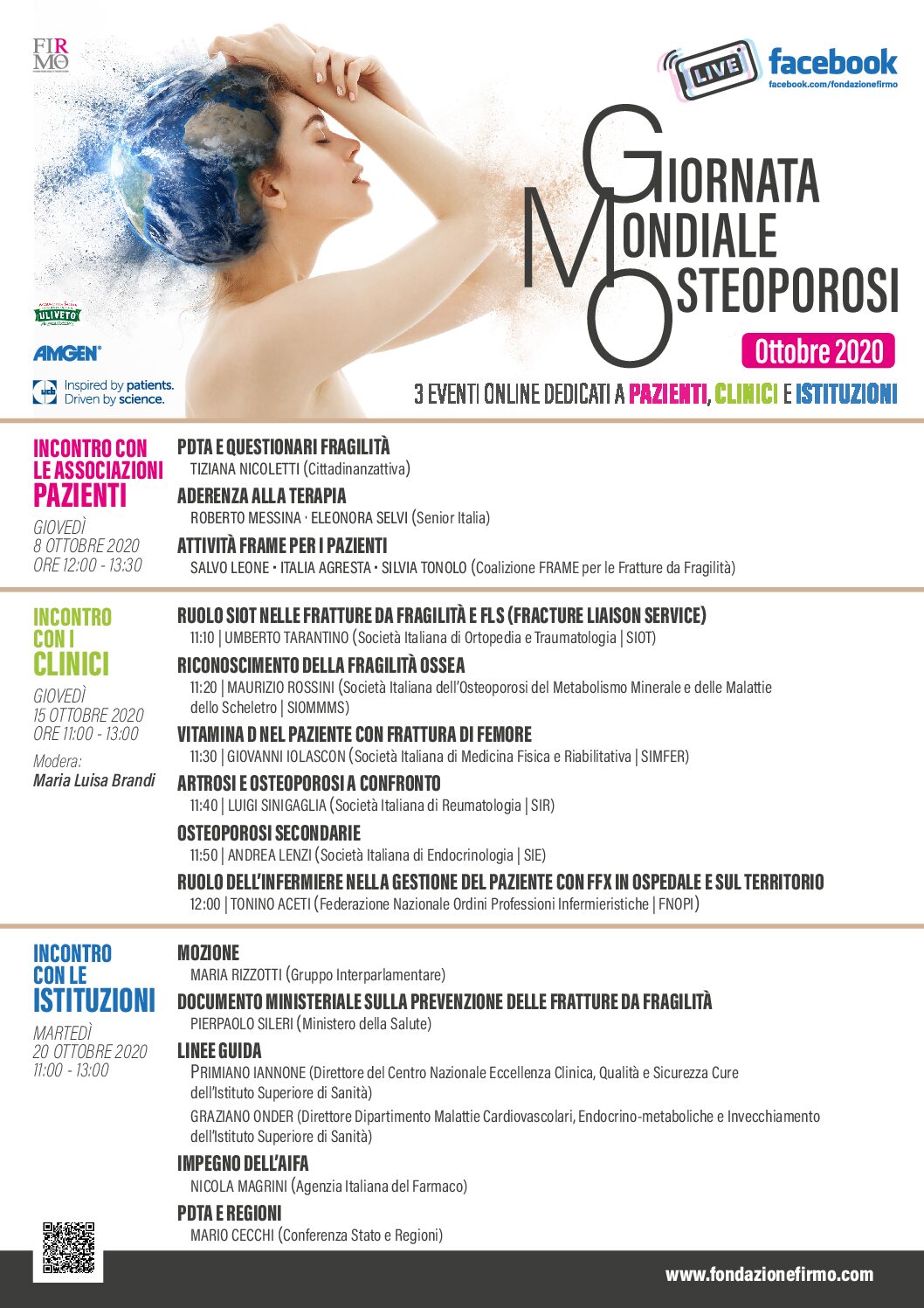 PROGRAMMA EVENTI GIORNATA MONDIALE DELL’OSTEOPOROSI 2020