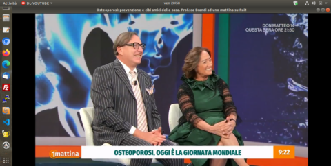 Osteoporosi: prevenzione e cibi amici delle ossa. Prof.ssa Brandi a uno mattina su Rai1